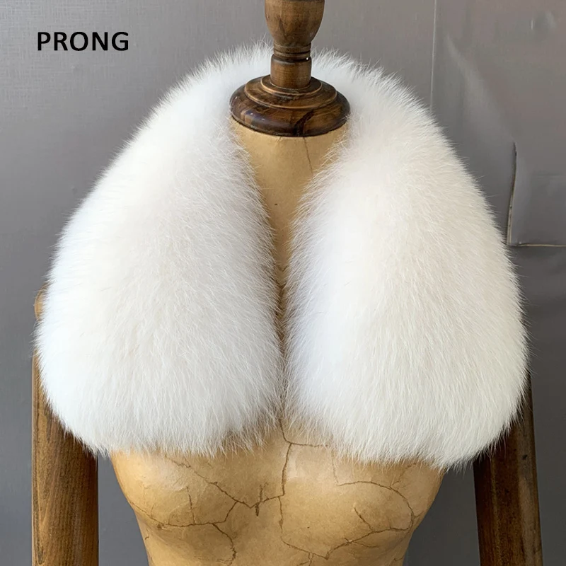 Winter Real Fur Collar Women Men Coat Hat Decor Fur Strips Hood Trims Natural Fur Collars Ladies Neck Warmer Fur Scarfs Shawl