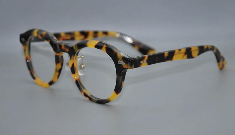 ALICIA Neue Mode Retro Runde Spektakel Luxus Acetat Brillen Kleine Größe Brillen Optische Verordnung Rahmen Mann Frauen – Detail 5