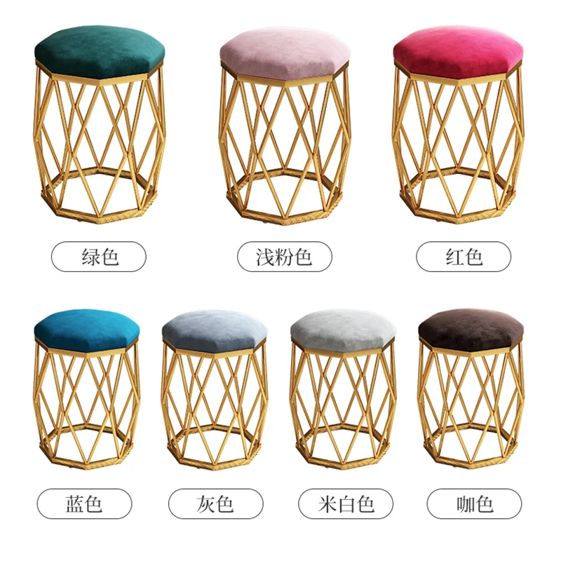 Luxury Chairs Nordic Minimalist Space Saving Kitchen Stool Designer Dining Chairs Gold Legs Outdoor Cadeira Nordic Furniture