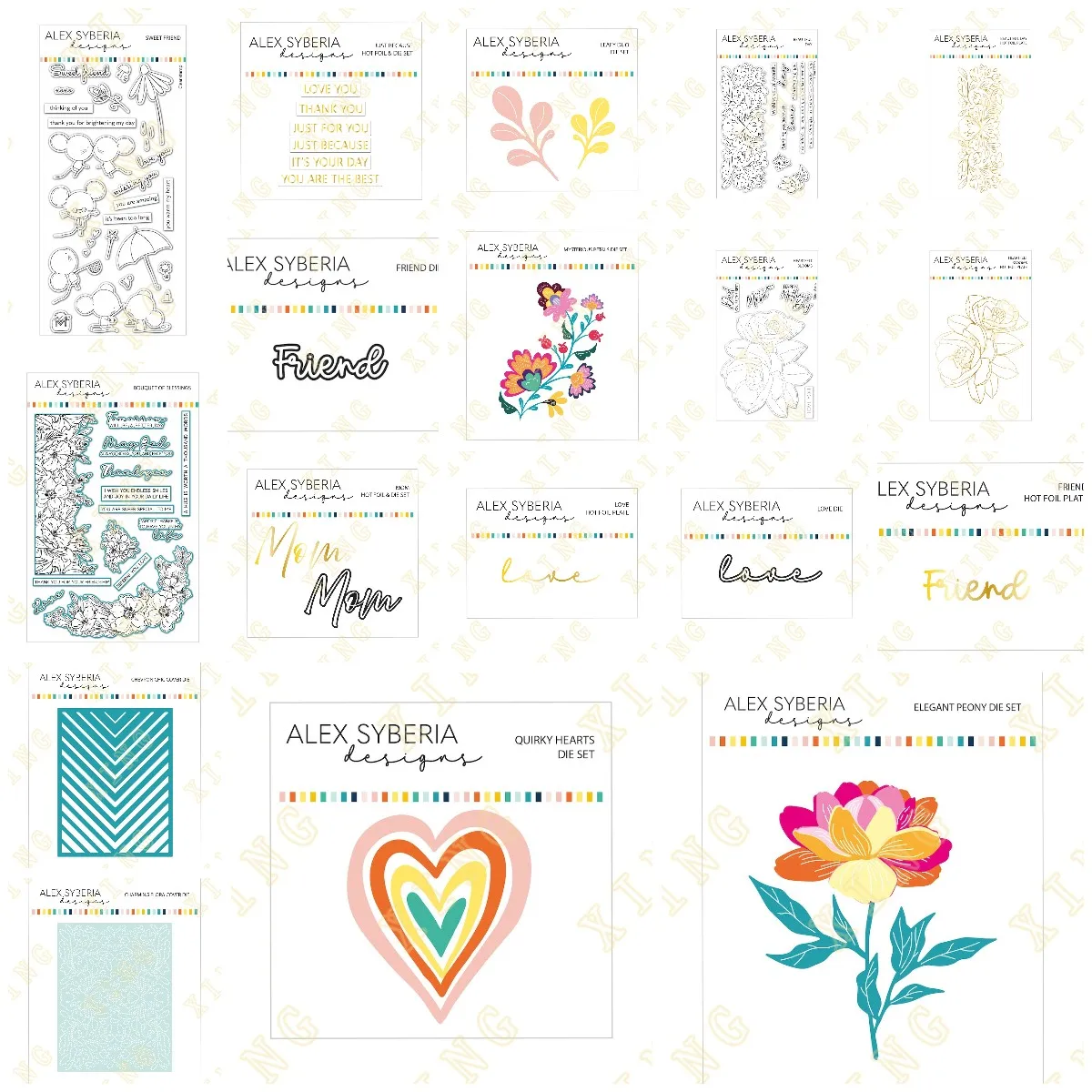 

Holiday Gifts Bouquet of Blessings Cutting Dies Hot Foil Stamps Stencil Scrapbook Diary Decoration Embossing Cut Dies Template