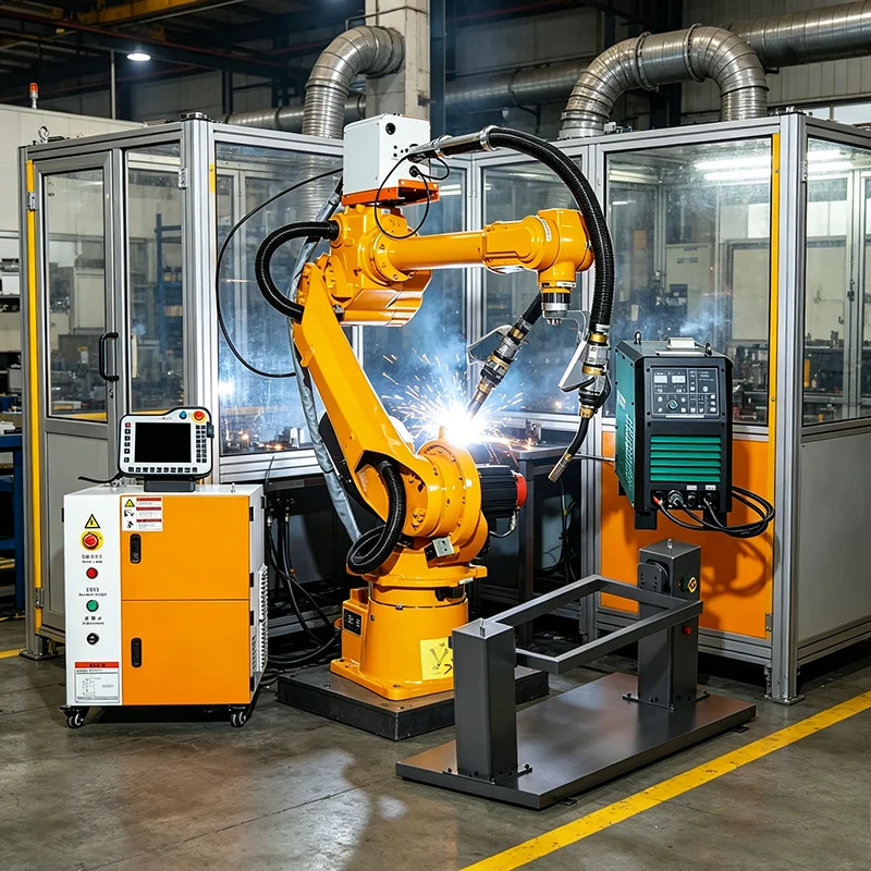 6 Axis MIG MAG Welding Robot Arm Programmable Robotic Welder For Iron Frame Fabrication