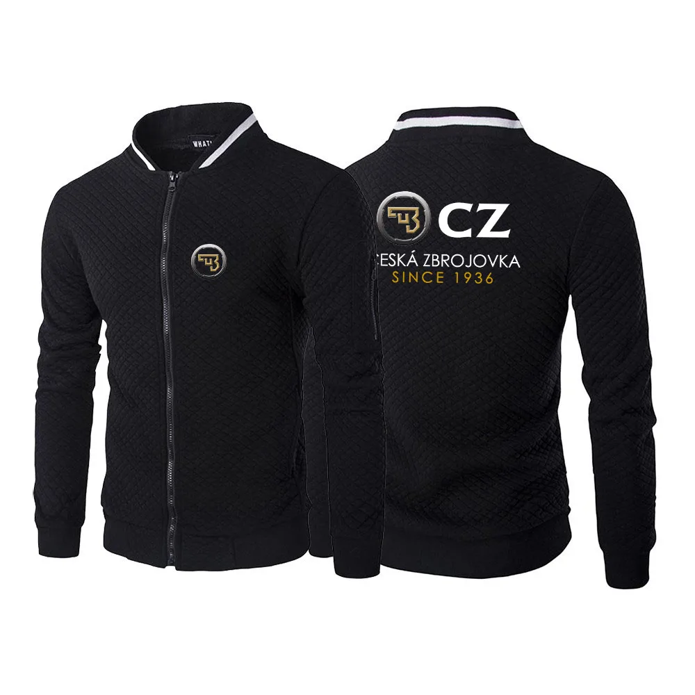 

2024 CZ Ceska Zbrojovka Czech Firearms Men Print Casual Fashion Simple Spring Autumn Comfortable Zipper Round Neck Classics Coat