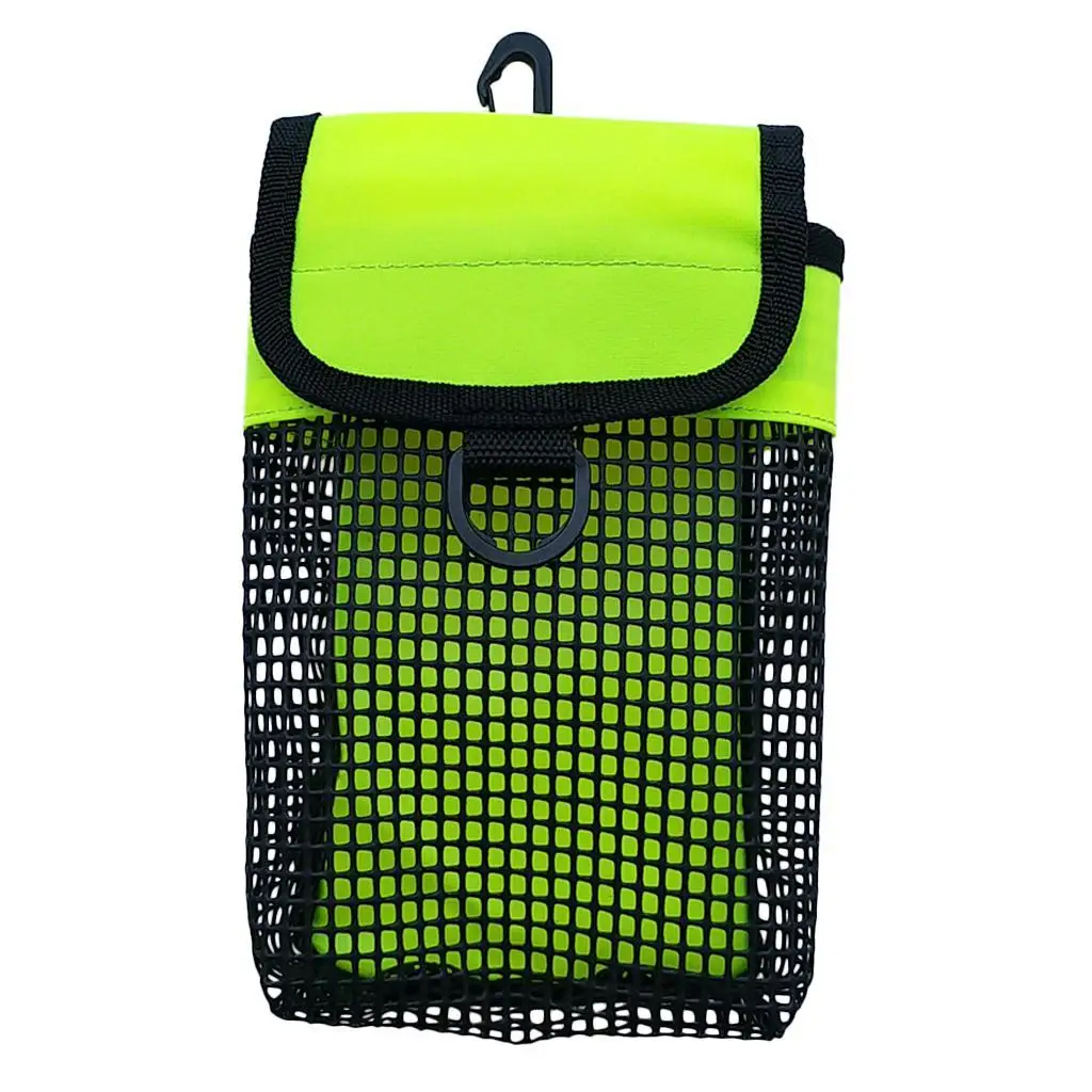 Compact Scuba Diving Reel & SMB Buoy Mesh Carry Pouch