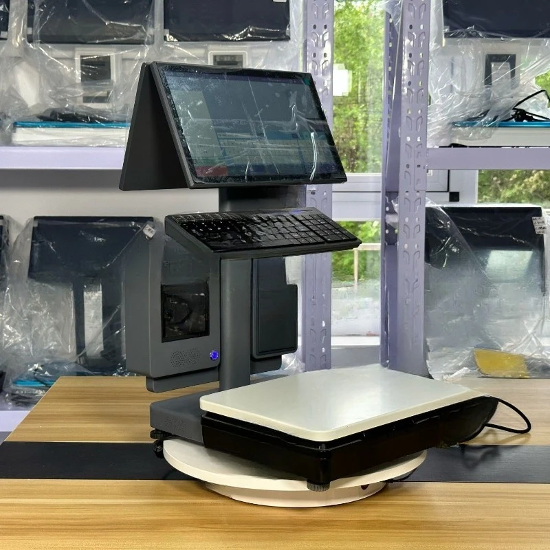 

Double screen cashier weighing integrated scale AI automatic identification of fruits and vegetables fresh