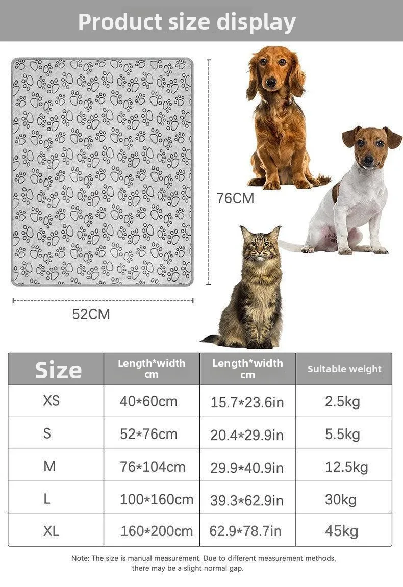 Soft Fluffy High Quality Pet Blanket Cute Cartoon Pattern Pet Mat Warm and Comfortable Blanket for Cat Dogs