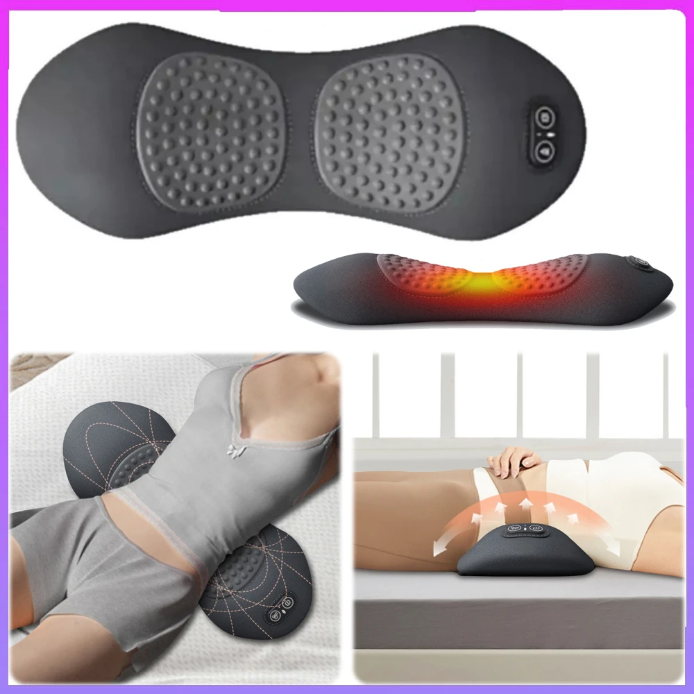 

Массажер для спины Triple Fusion 3 в 1, вибрация и тепло, портативная электрическая массажная подушка для снятия сердечника для талии, плеч и спины