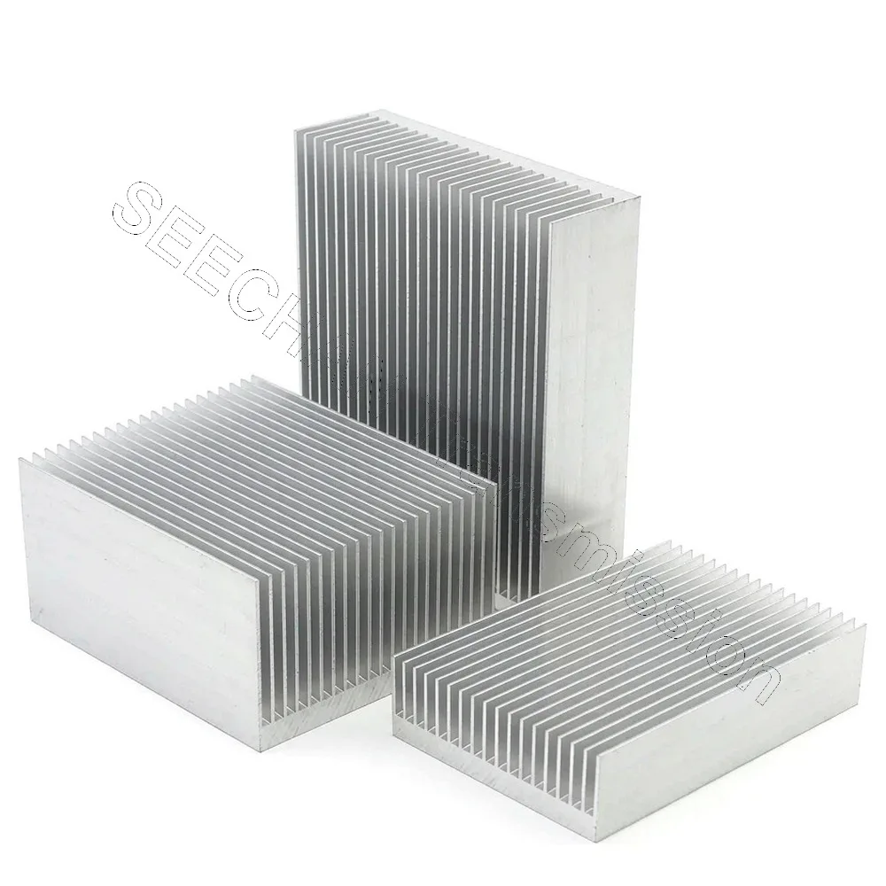 Aluminum Heatsink Radiator Extruded Finned Cooling Fin Heat Sink for LED Amplifier PCB Chip Cooling, Multi Size Optional