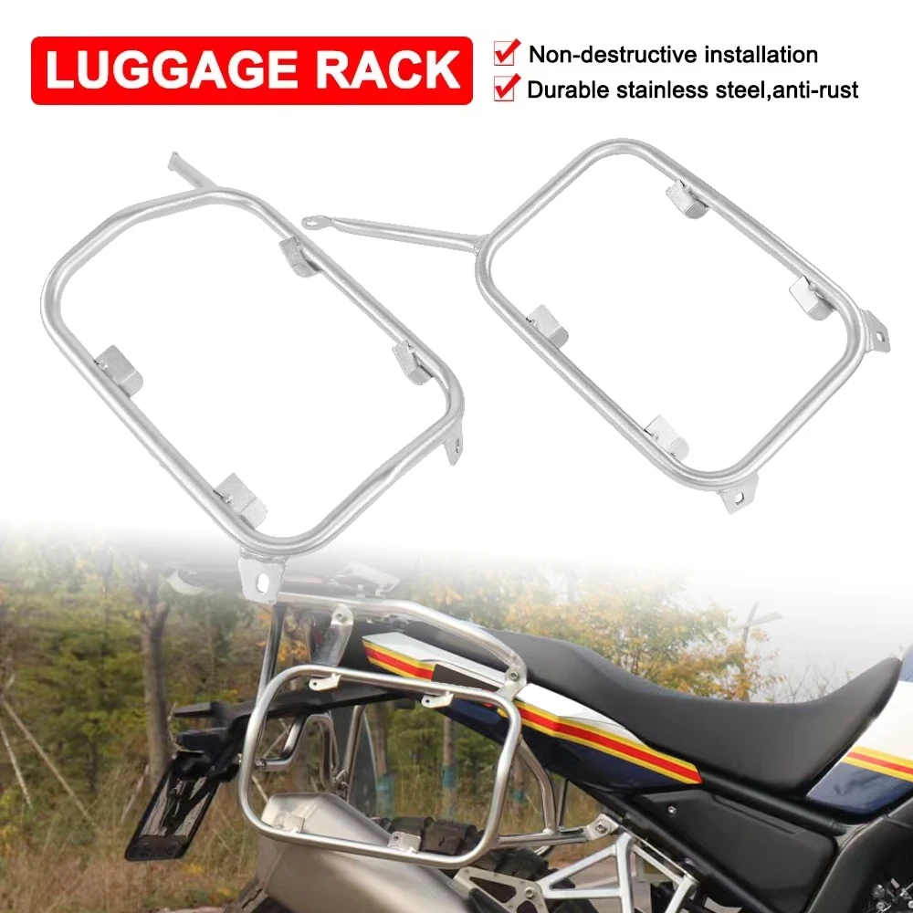 

Motorcycle Pannier Top Box Luggage Rack For KOVE 800X PRO Trunk Rear Tail Case Topcase Saddlebag Support Stainless Steel Bracket