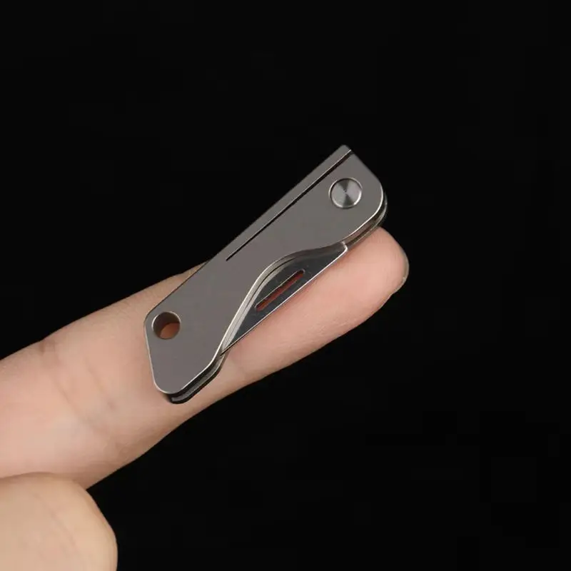 Titanium mini folding knife Express knife edc keychain self-defense pendant letter opener Folding portable knife