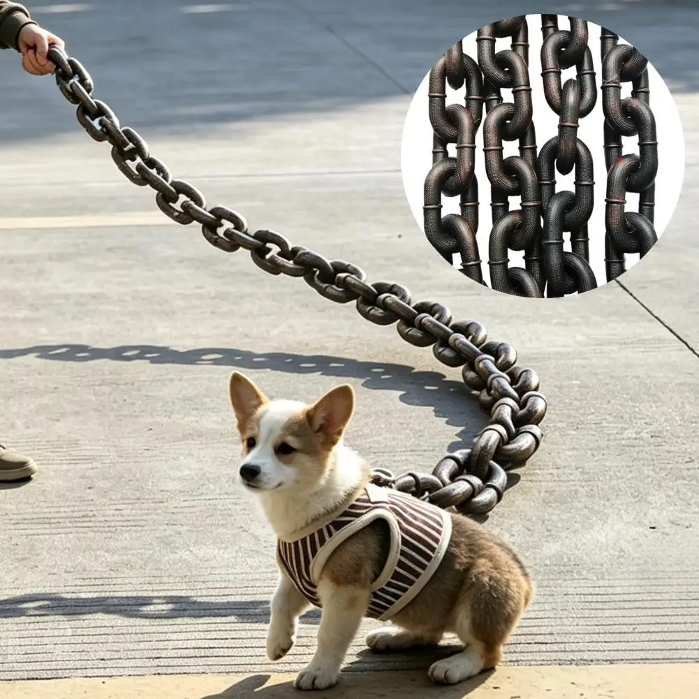Simulated Iron Chain for Haunted House Cosplay,Unique Dog Leash,Lightweight Fake Metal Chain Decor for Prisoner Costume