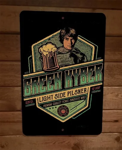 Green Kyber Light Side Pilsner Luke Skywalker  Metal Wall Bar Sign Poster