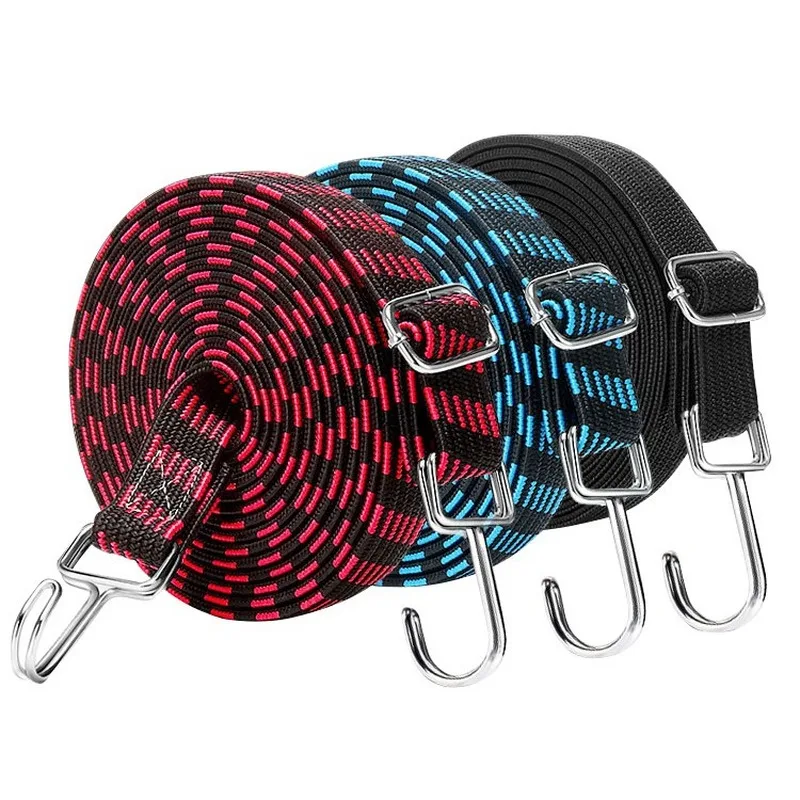 Motorcycle Elastic Strap Binding Rope Riding Electric Bike Bicycle High Elastic Rope Packaging Rope Outdoor Strap Luggage Bind