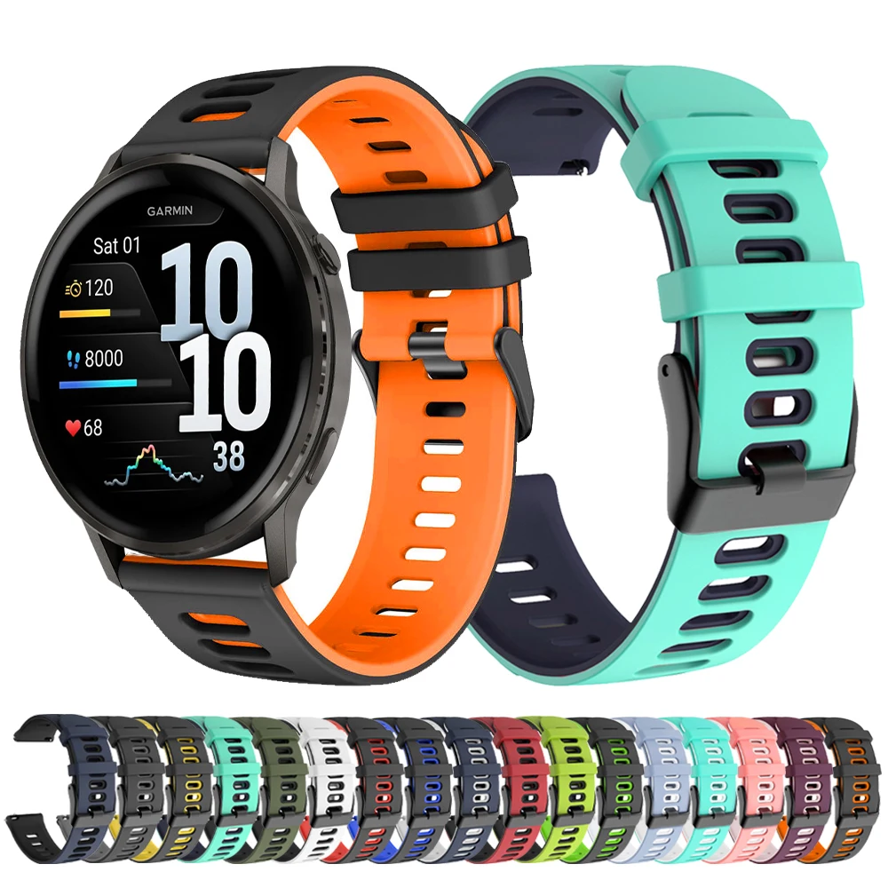 Für Garmin D2 Air X15 Gummiarmband für Venu 4 3 2/Forerunner 570 265 165 245/Vivoactive 6 Band 20/22mm Armband Correa