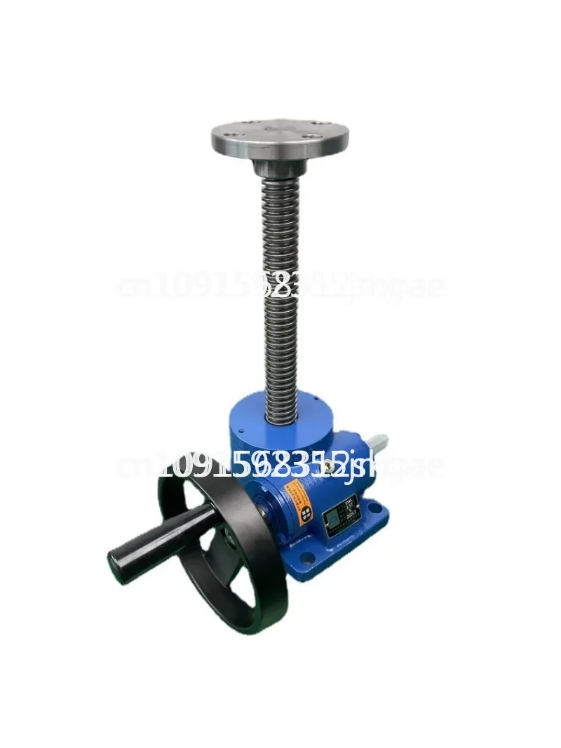 SWL fixed lifting platform electric elevator screw hand cranked spiral small screw elevator linkage worm gear