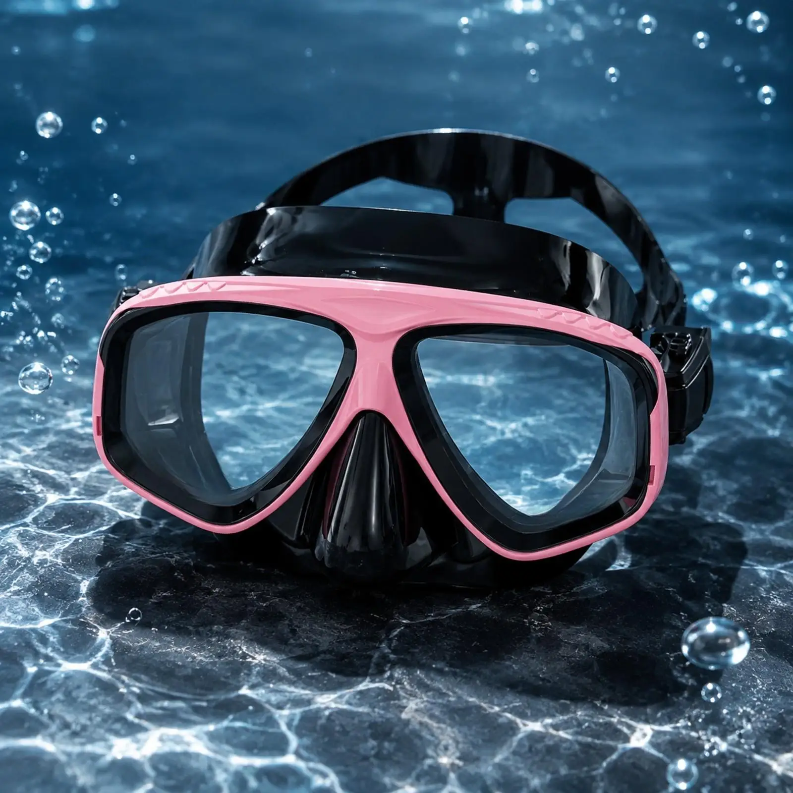 Silicone Swimming Goggles for Adults Men Women Snorkel Dive Mask with Nose Bridge Anti Fog Two Lens Underwater Eyewear