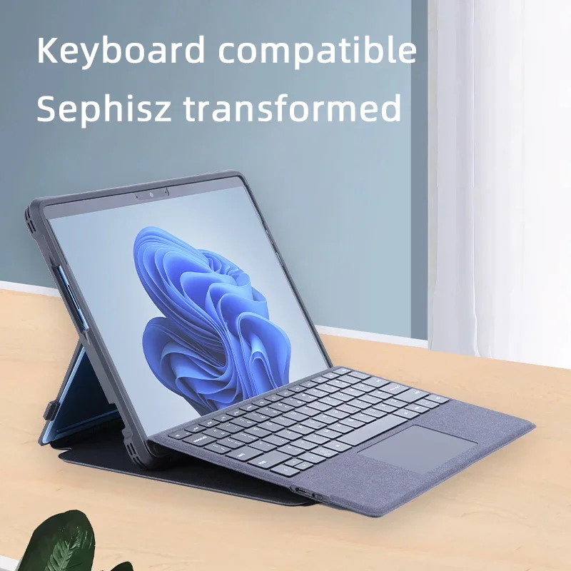 For Surface Pro 10 Protective Cover Pro 11 Acrylic Transparent Shell Microsoft Pro 9 Tablet Keyboard Leather Case Shockproof