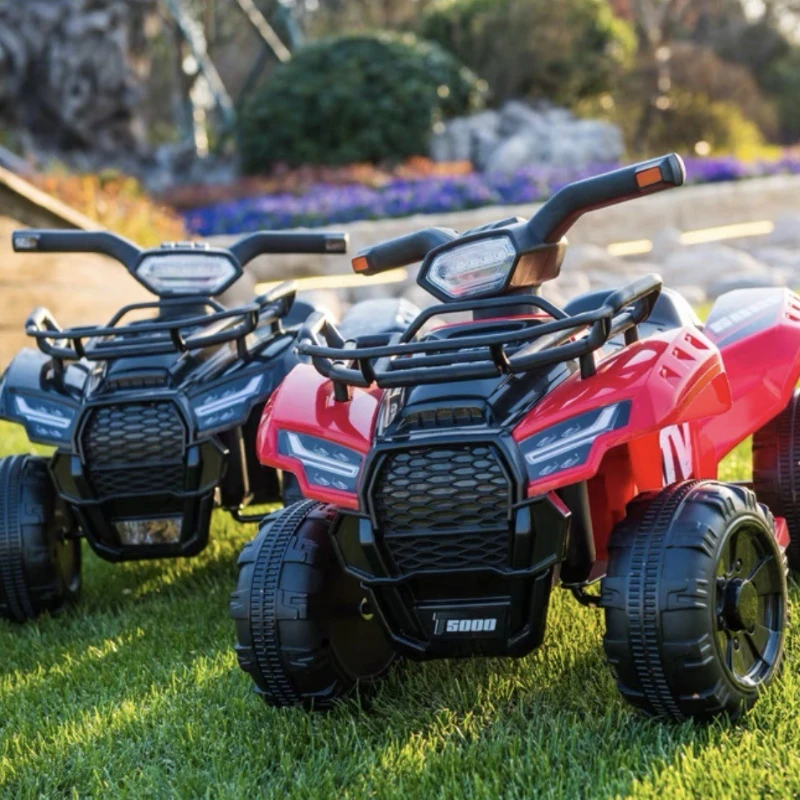 Coche eléctrico de asiento ancho con Buggy de playa antiribaltes de 4 ruedas para niños de 2 a 6 años, coche eléctrico con Control remoto Parental y absorción de impacto