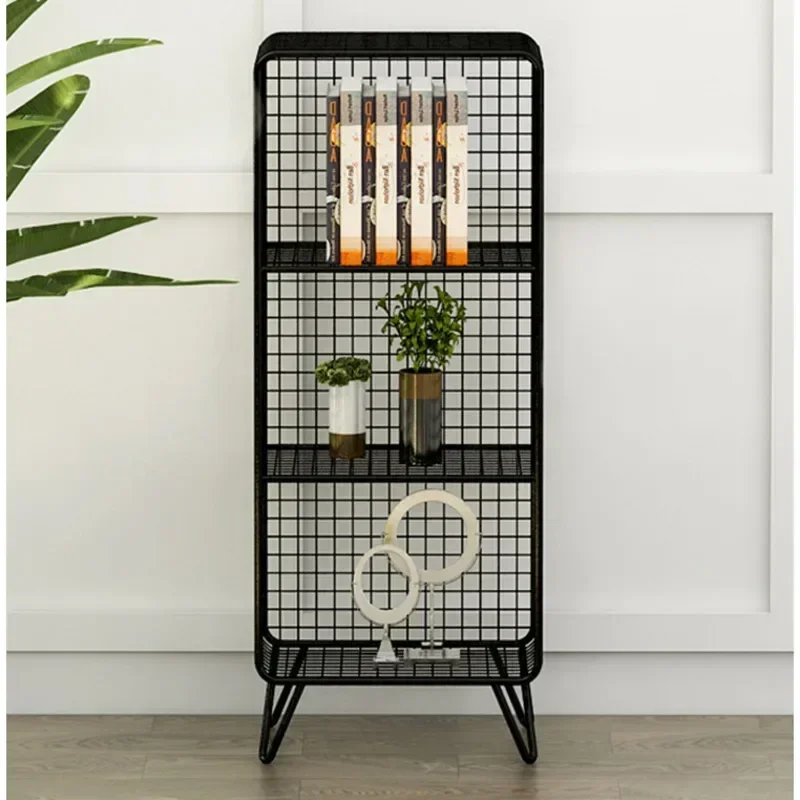 وحدة رفوف سلكية معدنية، رف تخزين مفتوح مع أرفف متعددة، رف عرض أنيق لغرفة المعيشة وغرفة النوم