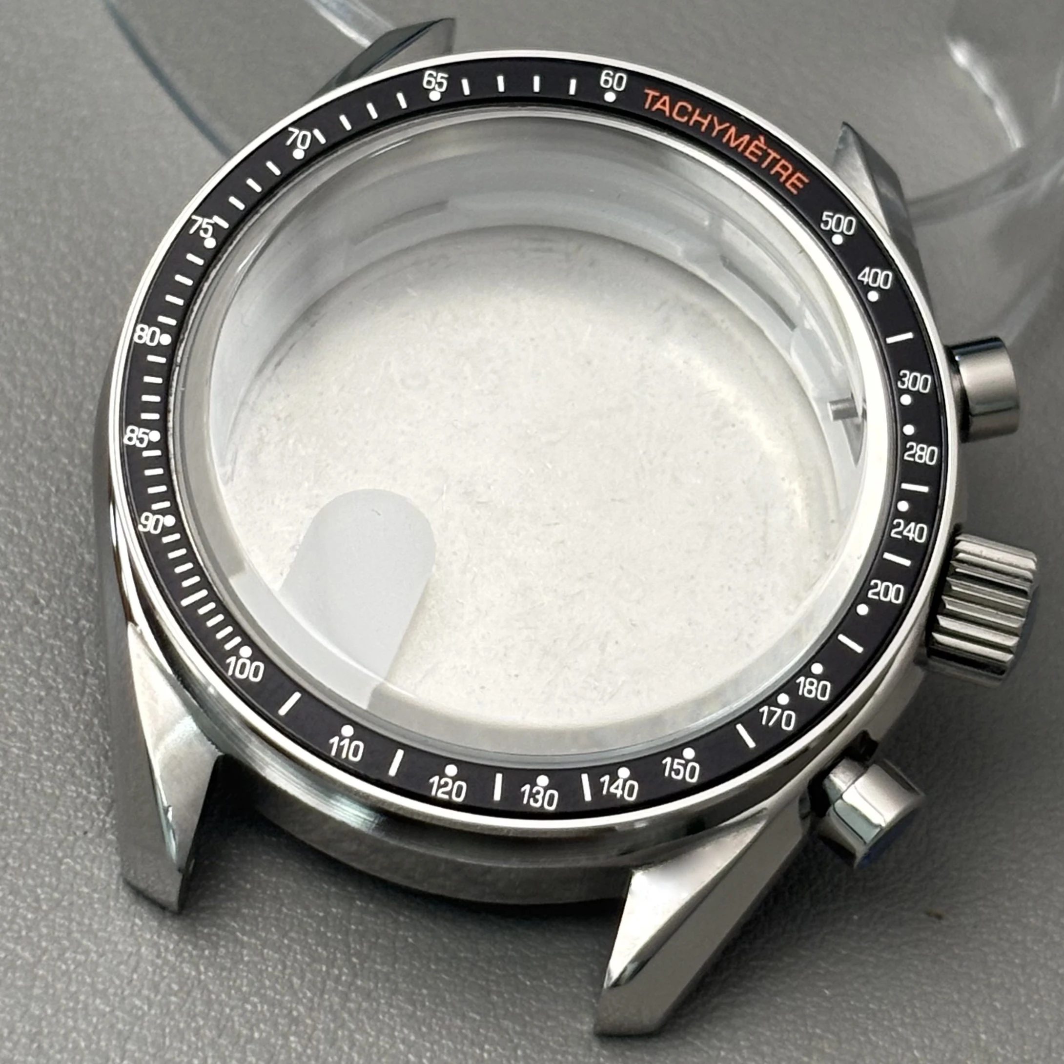 39.7mm VK63 Case Moon Metal Case Chronograph Case Bezel, VK63 Business Watch Sealed Back Moon Watch Mission Moon Mod