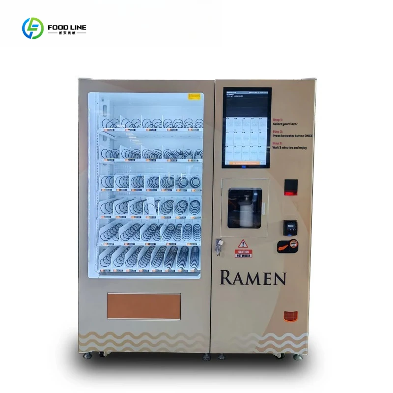 Smart Food Vending Machine - Hot Noodles with Cashless Touchscreen Pay FL Customized Instant Noodle Vending Machine