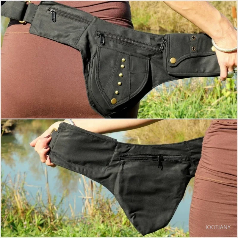 حقيبة خصر عصرية متعددة الوظائف للرجال والنساء، حقيبة خصر محمولة، دعامة لعب الأدوار في القرون الوسطى، ملحقات خارجية قابلة للتعديل