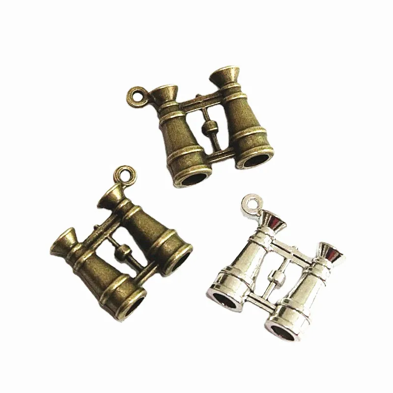 25Pcs Antique Silver Plated Bronze Color Telescope Charms DIY Jewelry Making Pendant Fit Bracelets Necklaces Handmade Crafts