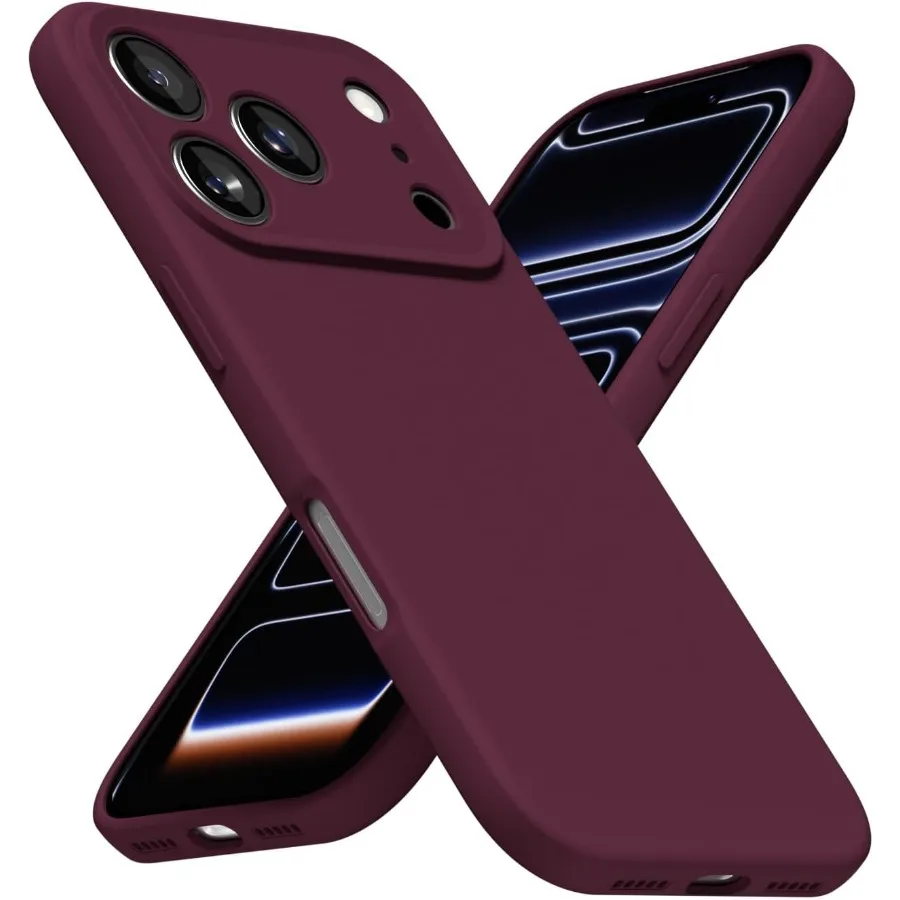 Capa ultrafina de gel de silicone macio para iPhone 17 Pro Max com design minimalista fosco TPU bonito feminino estético cor lisa