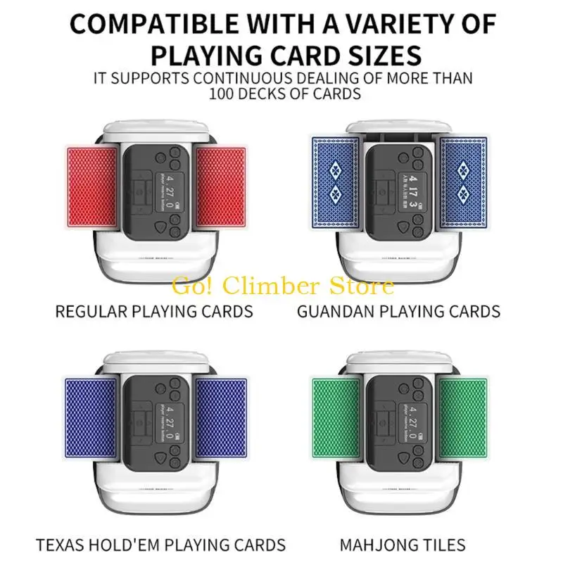 

Q84C 2-in-1 Rotating Automatic Cards Dealer Machine Electric Card Shuffler and Dealer