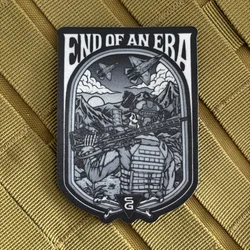 End of An Era Tactical Patch Skeleton Warrior Morale Badge Hook and Loop Printing Patches Military Armband Backpack Sticker