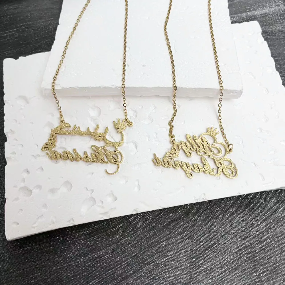 شخصية اسم قلادة لامعة الفولاذ المقاوم للصدأ مجوهرات الأزياء زوجين فراشة قلادة مخصصة هدية عيد ميلاد 2026 جديد #6