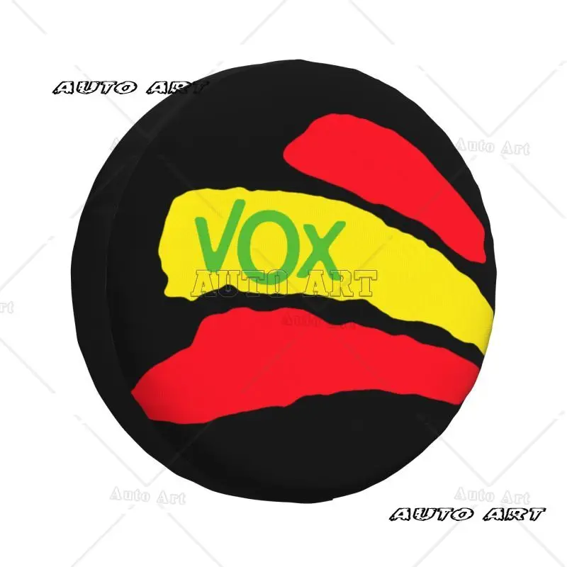 Custom Vox Spanish Flag Spare Tire Cover for Spain  Party 4WD 4x4  Car Wheel Protector 14