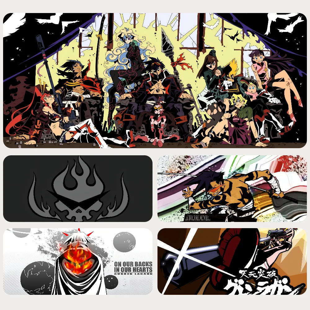 Anime Gurren Lagann Mousepad Mouse Mat Desk Mat With Pad Gaming Accessories Prime Gaming XXL Keyboard Pad Padding Mat