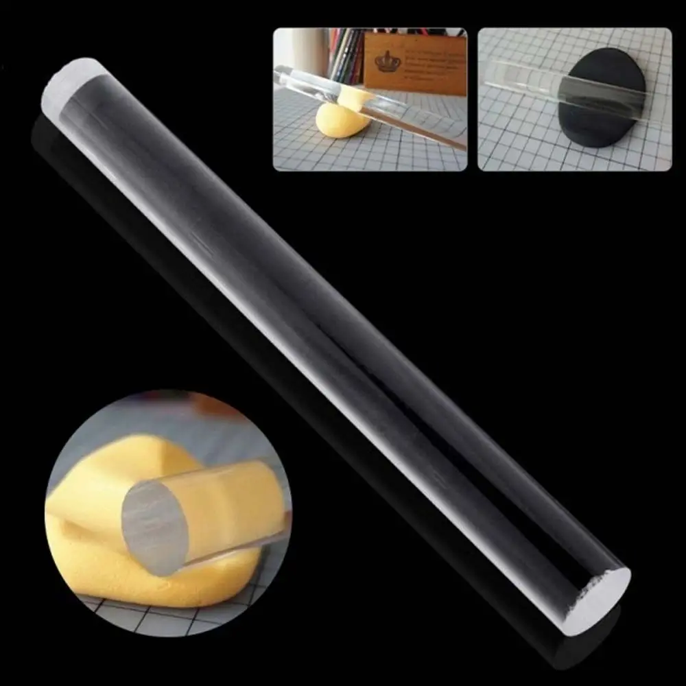 Practical Art Acrylic Craft Pottery Ceramics Baking Tool Dough Roller Rolling Pin Ceramics Tools