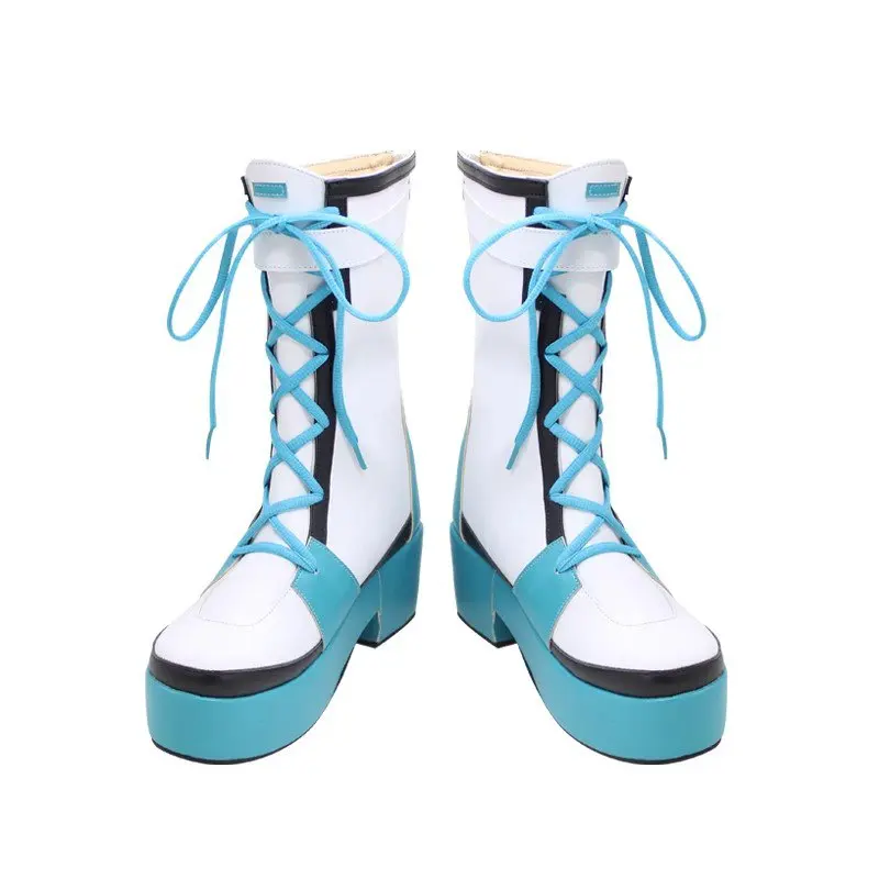 PJSK-Cosplay Shoes for Women, PU Boots, Game, Shiraishi An, Vívido, Botas, SQUAD, Personalizar, Halloween, Carnaval, Festa, Natal, Trajes