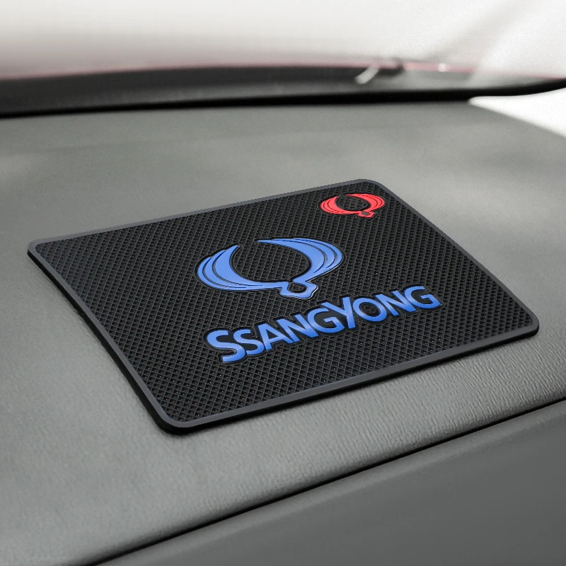 Car Universal Dashboard Non Slip Pad Phone Storage Anti-skid Mat For Ssangyong Korando Kyron Musso Rexton Tivoli Actyon Turismo