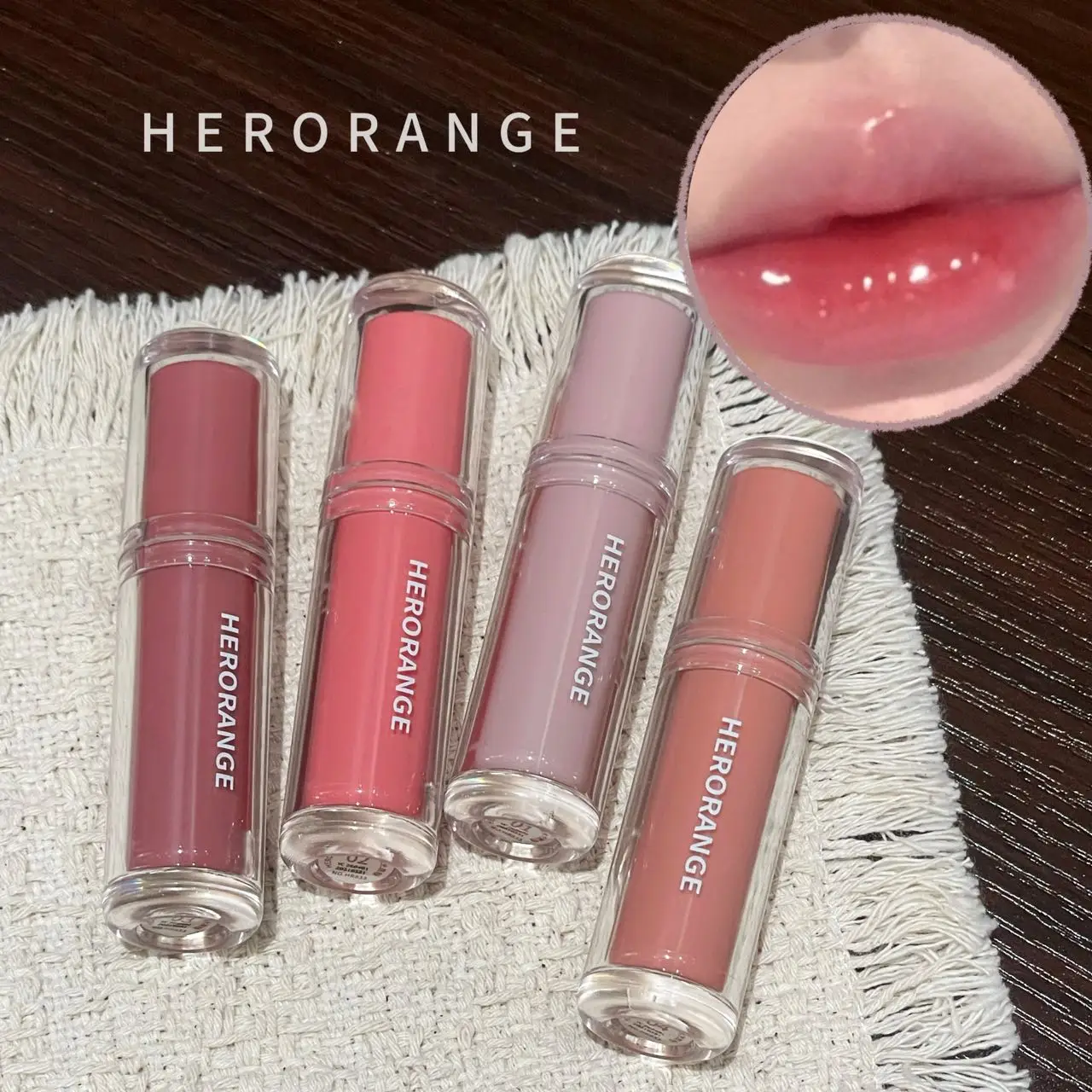 Herorange Refreshing Mirror Lip Glaze Hydrating Watery Glass Lips Non-Sticky Long Lasting Multi-Use Daily Fresh Lip Makeup