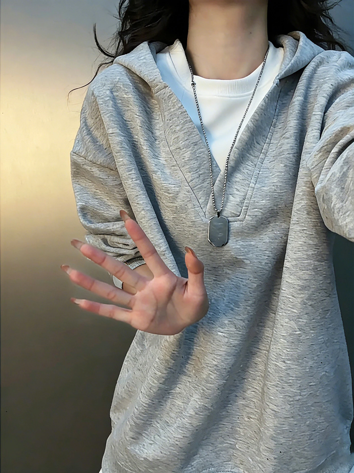 

Мужская толстовка-худи в американском стиле, имитация двухслойности, весенняя, винтажная, для пар, свободного кроя, с длинным рукавом, повседневная, для отдыха.