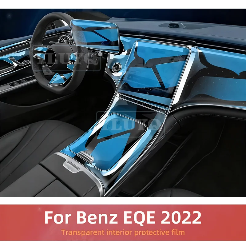 

For 2022 Mercedes Benz EQE TPU Navigation Central Control Car Film Interior Accessories Steering Wheel Panel Transparent Film