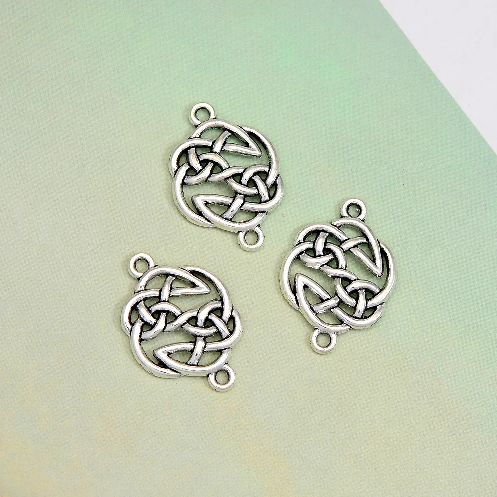 15pcs/Lot 20x29mm Vintage Witch Knot Charms Connectors Pendants For DIY Bracelets Jewelry Making Accessories Handmade Crafts