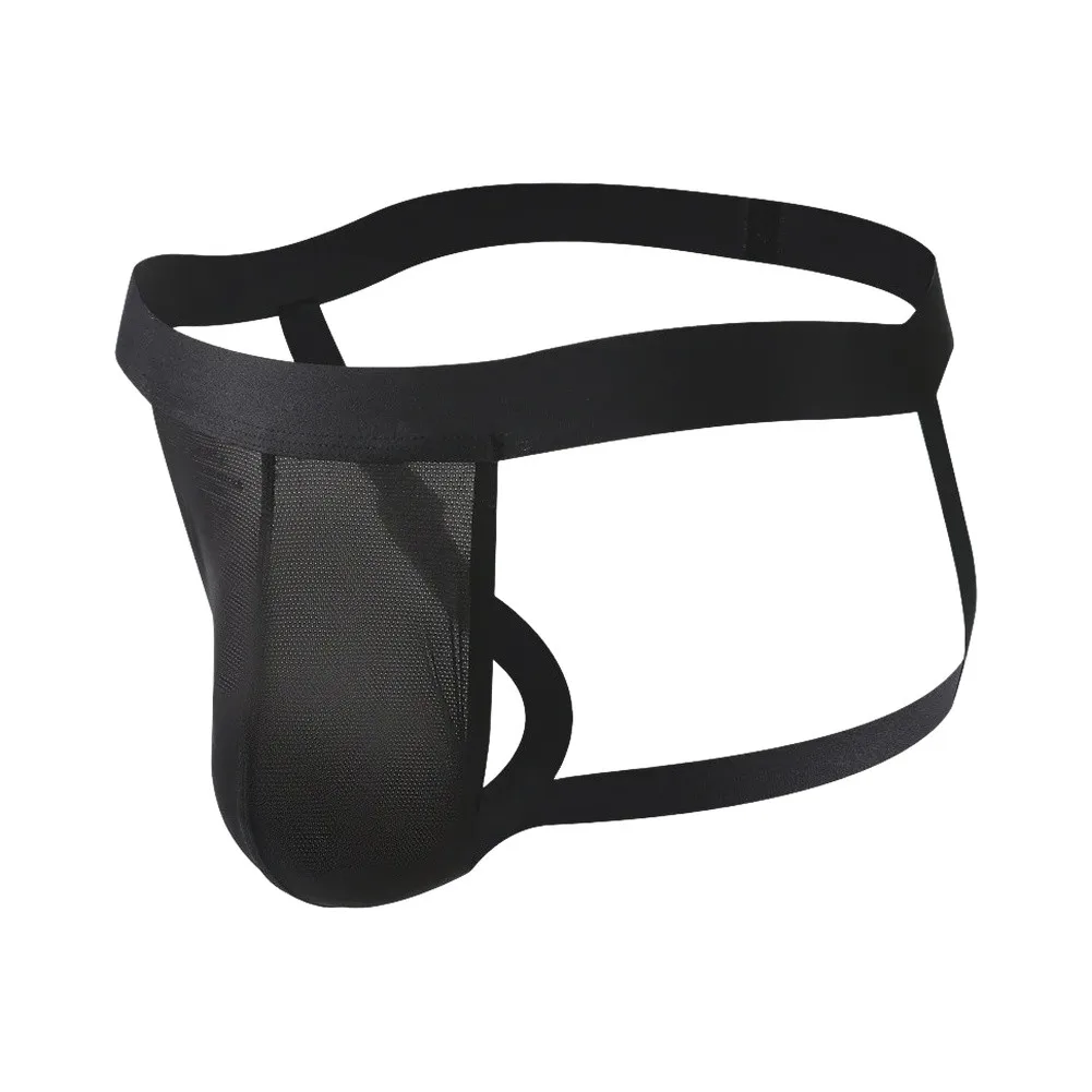 Men's Thong Ultra-thin Transparent Jockstrap T-back U-Convex Pouch G-String Backless  Cross-cut Pants For Men Underwear