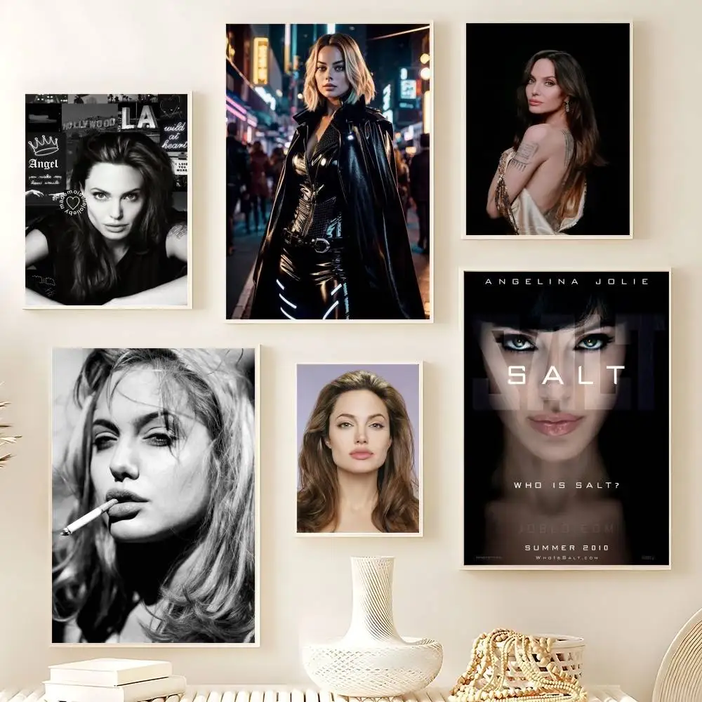 Angelina Jolie Poster HD Quality Wall Art Retro Posters For 