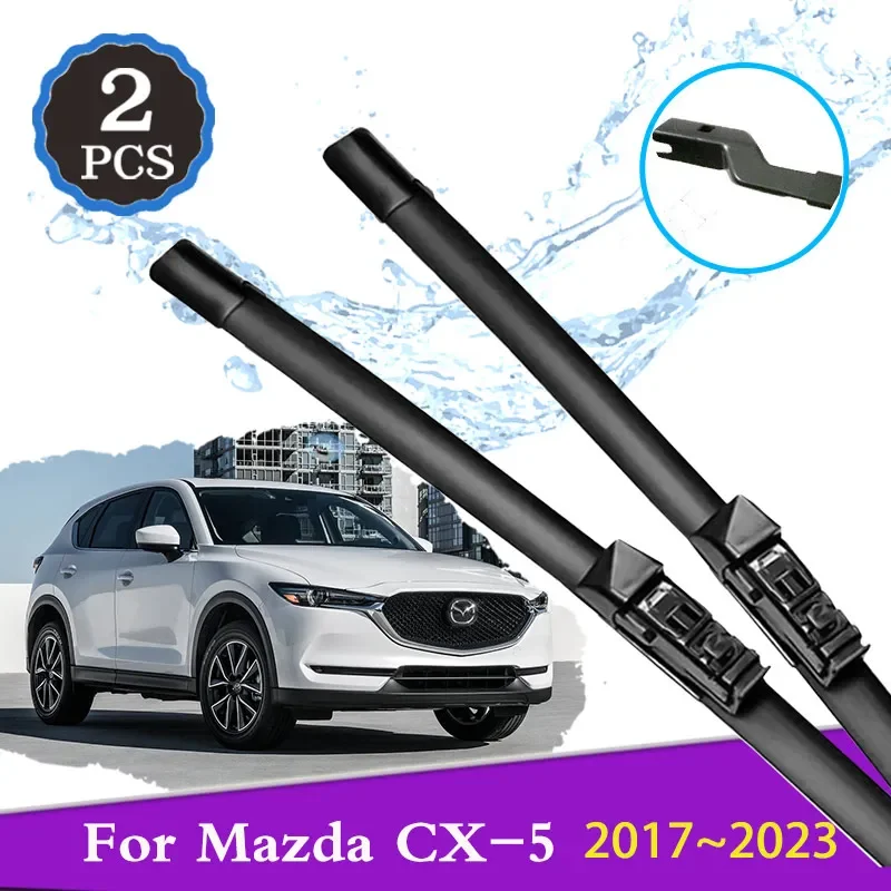 

Car Wiper Blades Front for Mazda CX-5 CX5 CX 5 2 KF 2017~2023 Window Windshield Windscreen Cleaning Rubber Auto Accessories 2PCS