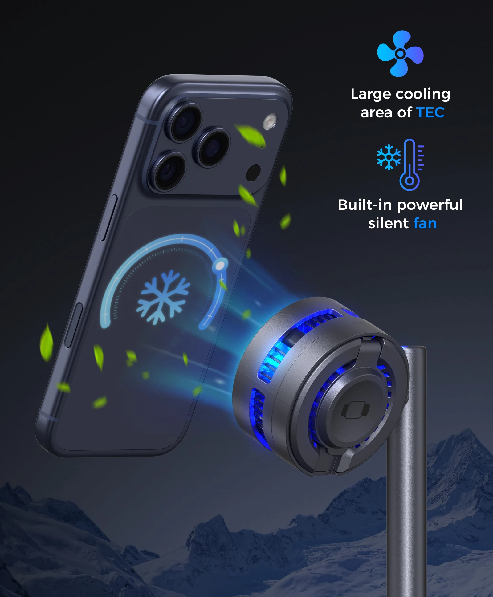 ICE Cooling Qi2.2 25W 3 in 1 Magnetic Wireless Charger Stand Fast Charging For Magsafe iPhone 17 Pro Max Apple Watch 2-8 Airpods