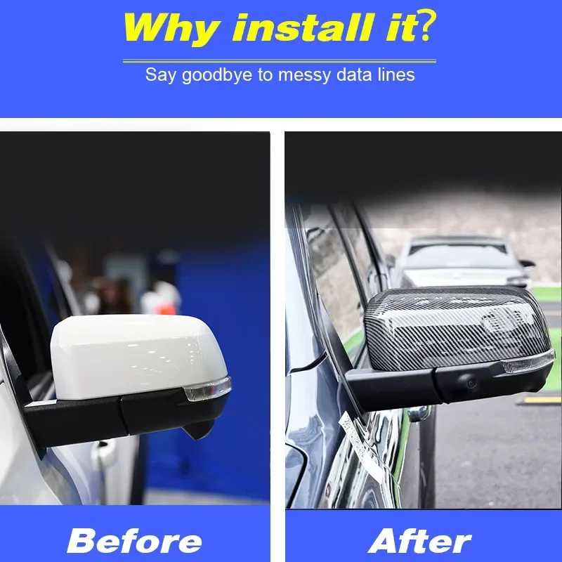 For Ford Ranger T9 Raptor Everest 2023 2024 Car Outside Side Rearview Mirror Cover Cap Housing Protective Case Shell Accessories