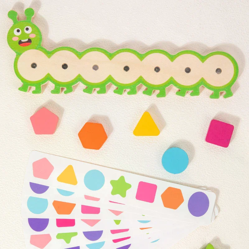 Magnetyczne łuski Montessori, zabawka edukacyjna dla dzieci, dopasowywanie kolorów i kształtów, trening myślenia logicznego, gra planszowa dla dzieci.