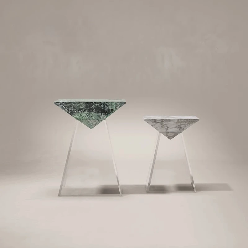 m ​​Minimalist Acrylic Floating Side Tables Marble Coffee Tables Small Space Living Room Coffee Furniture ​ m