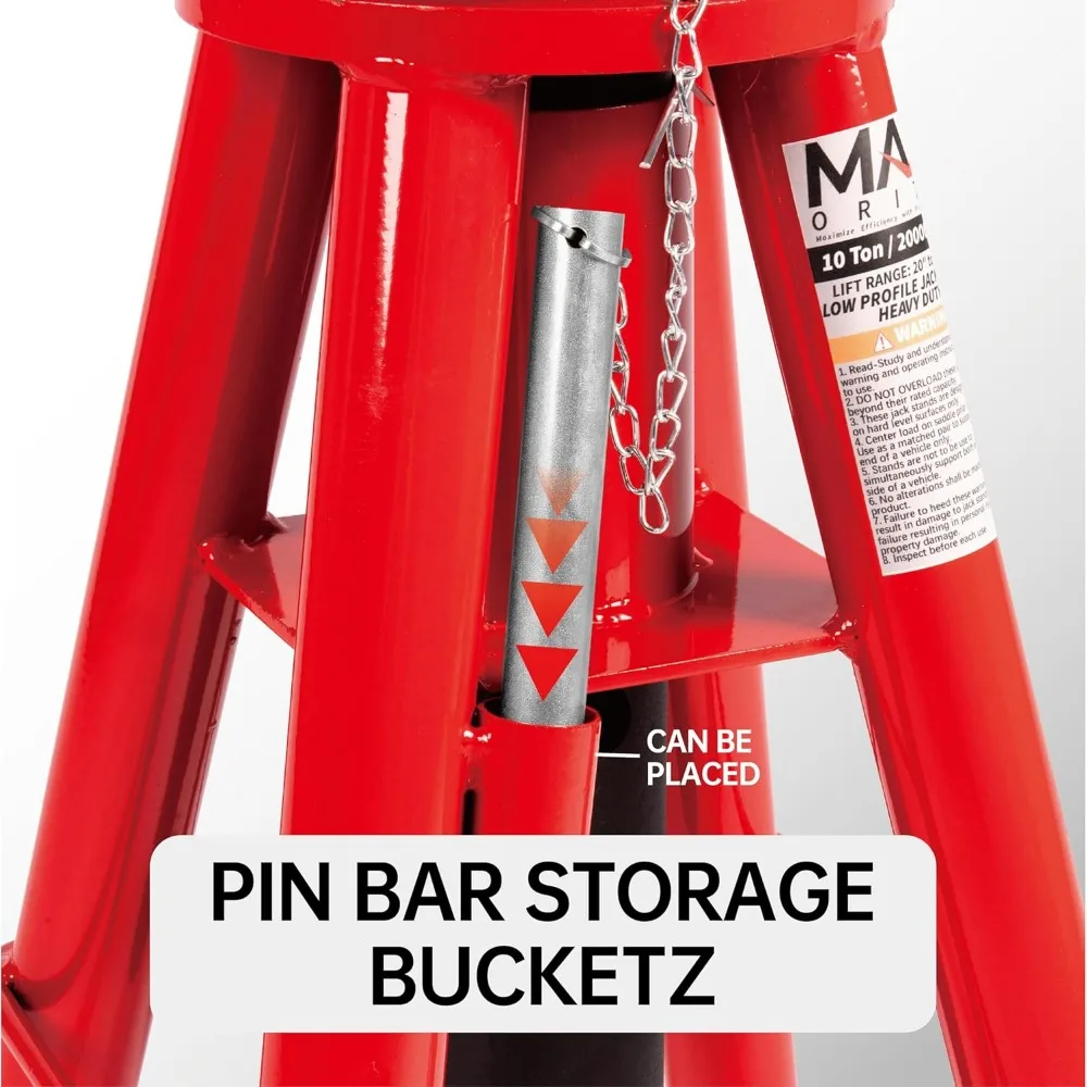 حامل جاك قابل للتعديل من نوع الدبوس بسعة 10 طن للشاحنات ودعم المعدات