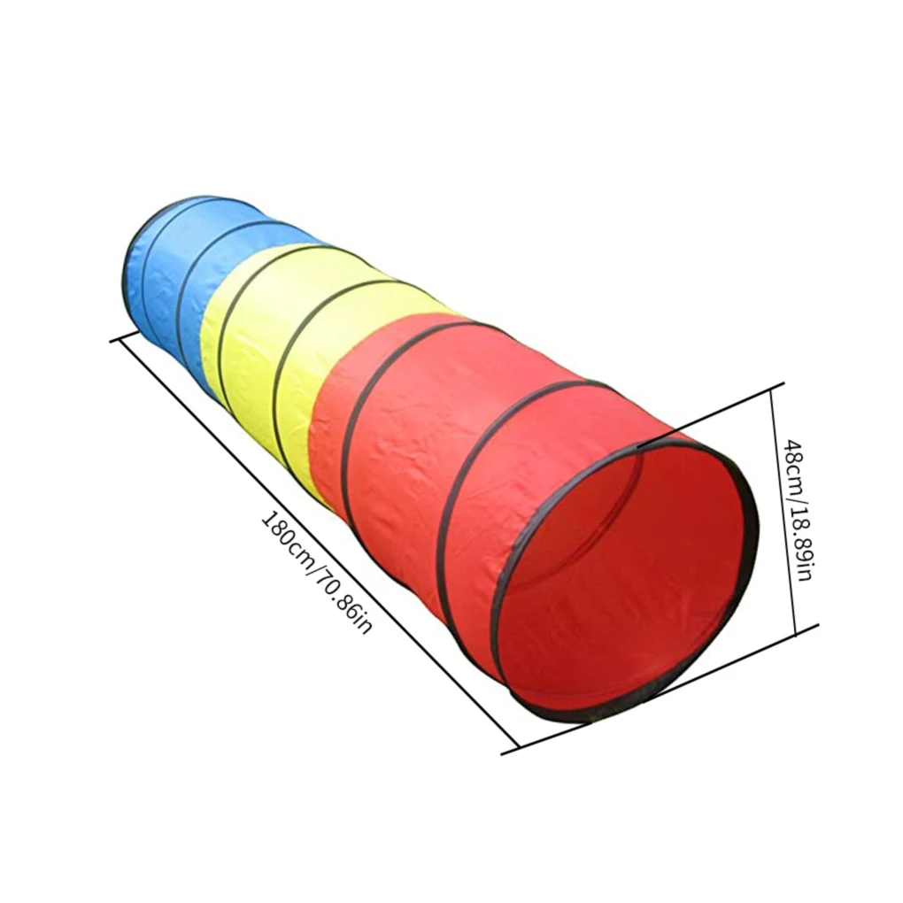180 cm Opvouwbare Kid Tent Kruipen Tunnel Speelhuis Indoor Speelgoed Buis Baby Kruipen Games Regenboog Tent Kinderen Kleine Huis Tipi Tent