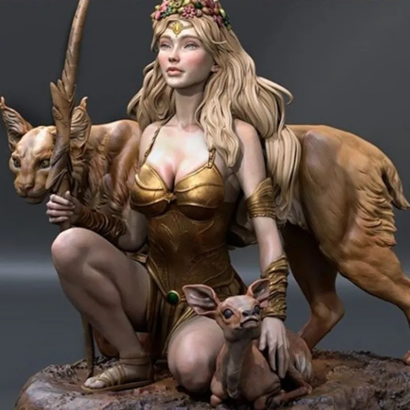 1/24 Scale Artemis Zenobia Resin Figure Model Kit Greek Mythology Miniature Toy Self-Assembled Unpainted 3D printing