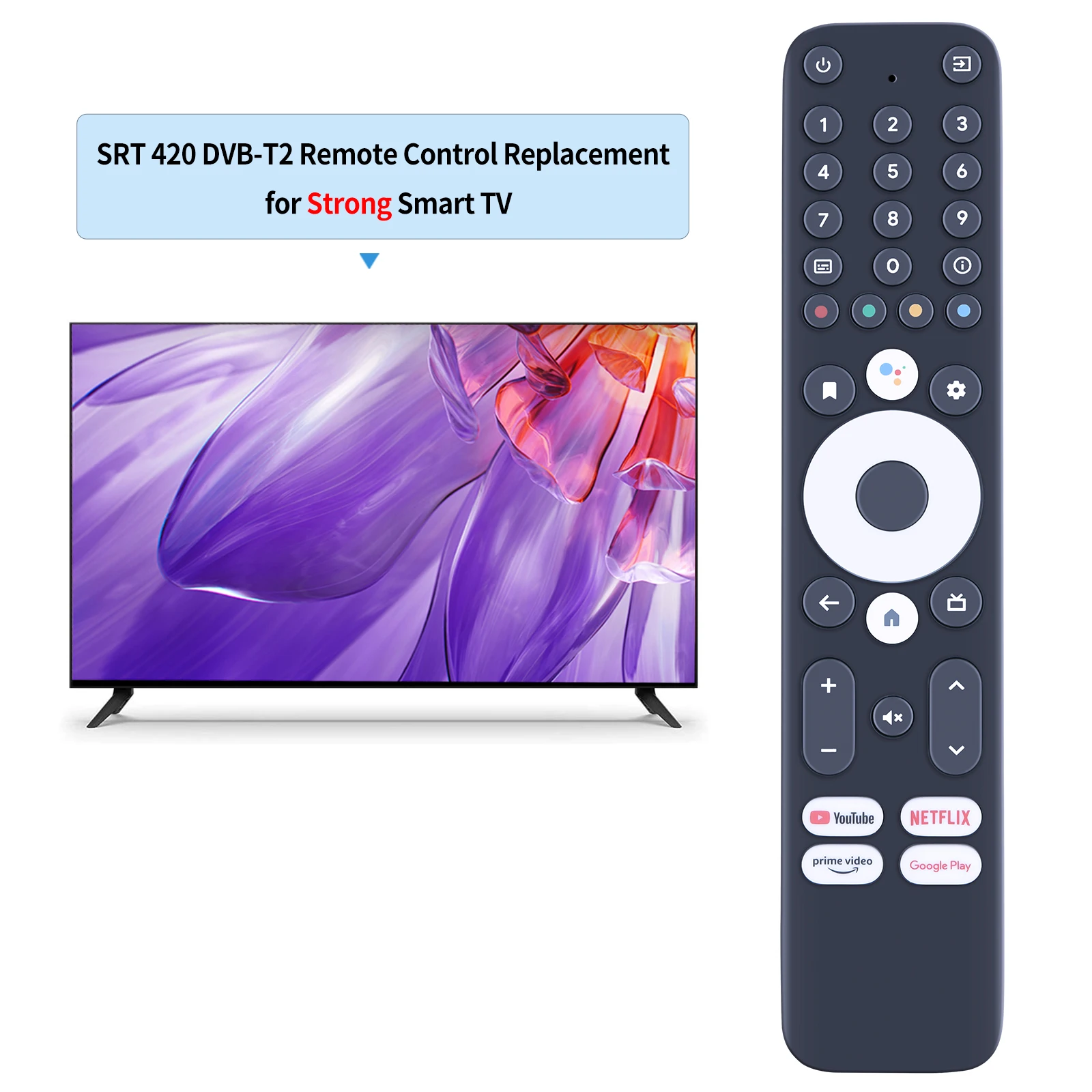 جهاز تحكم عن بعد جديد مناسب لـ SRT 420 DVB-T2 H.265 Homatics BIG R-C-OHS-C009 القوي